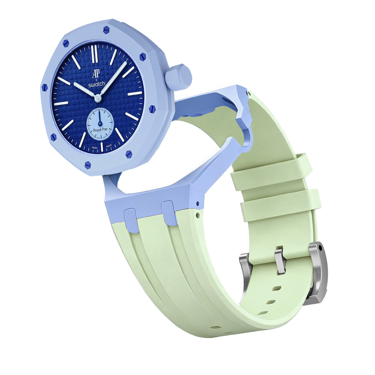 Straps Silicona Verde Claro y Azul Claro