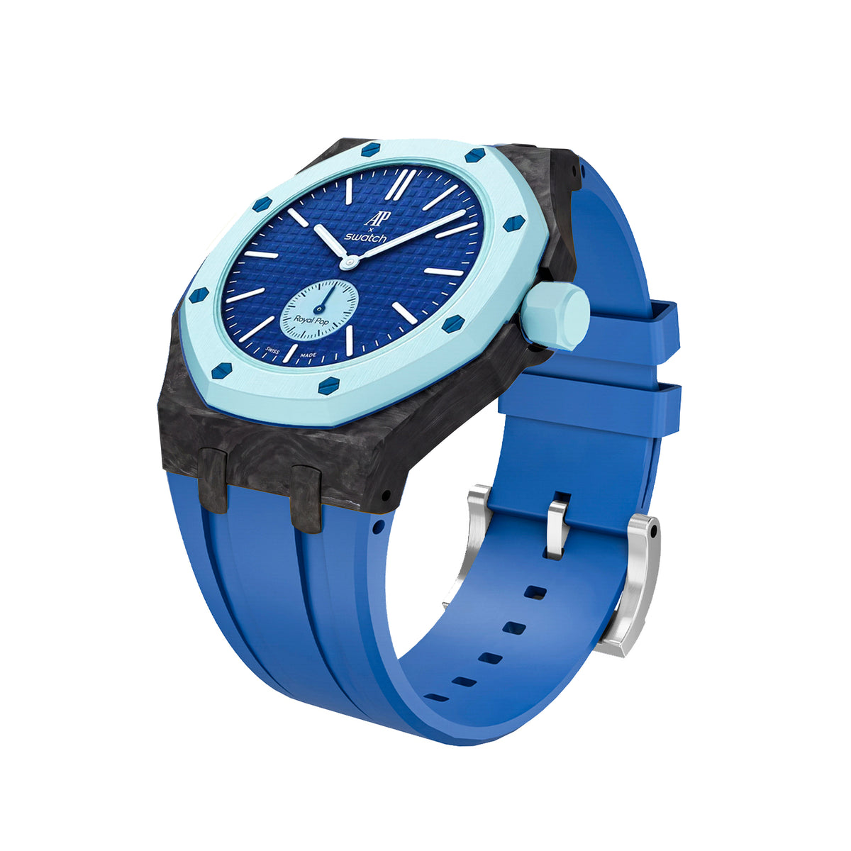 Straps Fluor Carbono Forjado Azul + Logo AP en hebilla