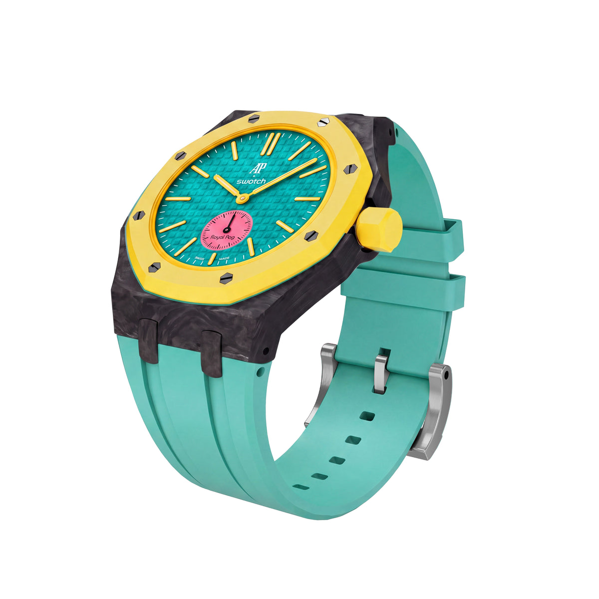 Straps Fluor Carbono Forjado Menta + Logo AP en hebilla