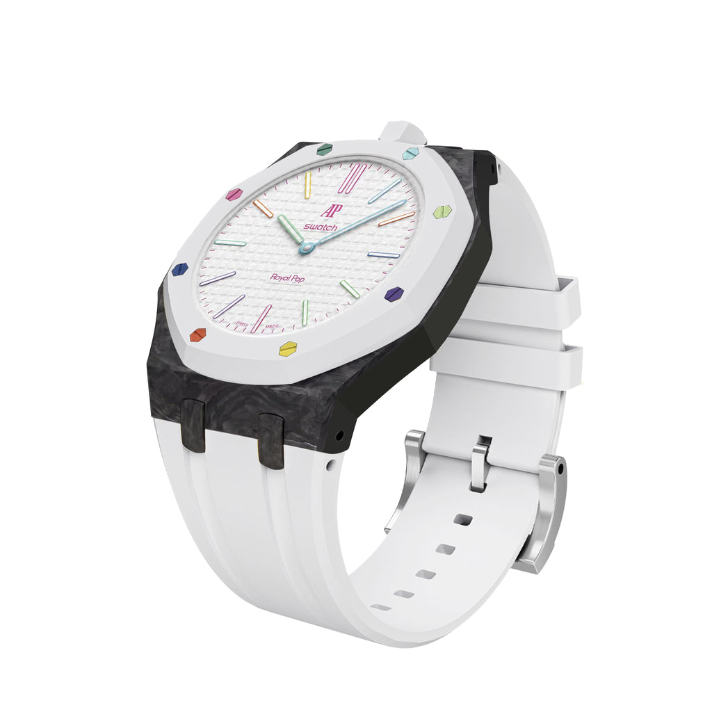 Straps Fluor Carbono Forjado Blanco + Logo AP en hebilla