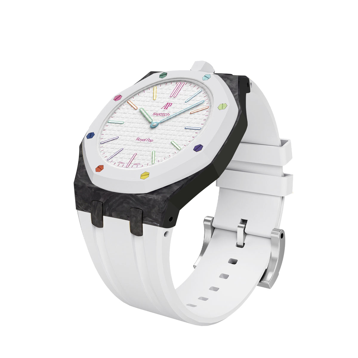 Straps Fluor Carbono Forjado Blanco + Logo AP en hebilla