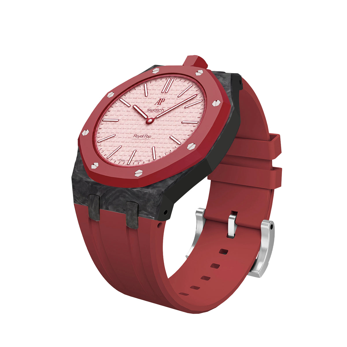 Straps Fluor Carbono Forjado Rojo + Logo AP en hebilla