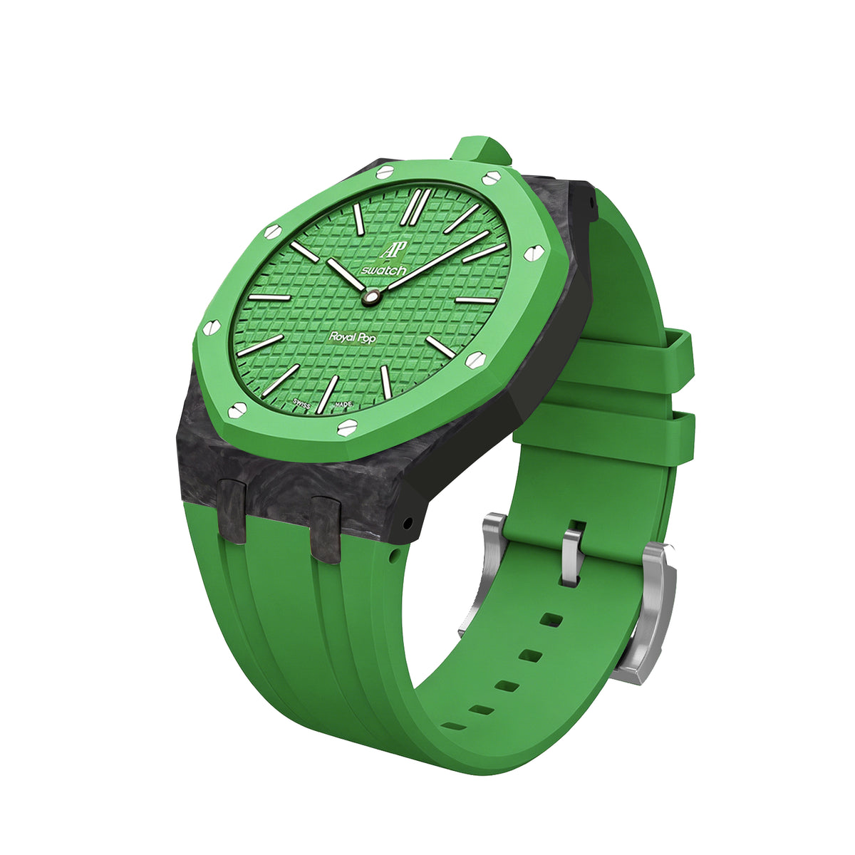 Straps Fluor Carbono Forjado Verde + Logo AP en hebilla