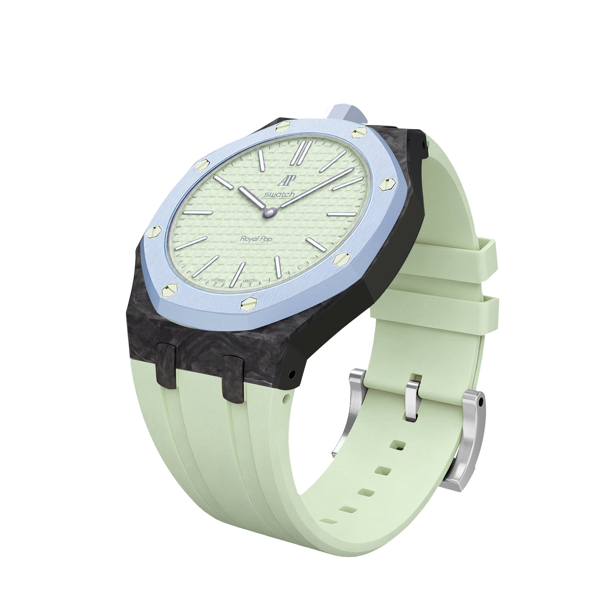 Straps Fluor Carbono Forjado Verde Claro + Logo AP en hebilla