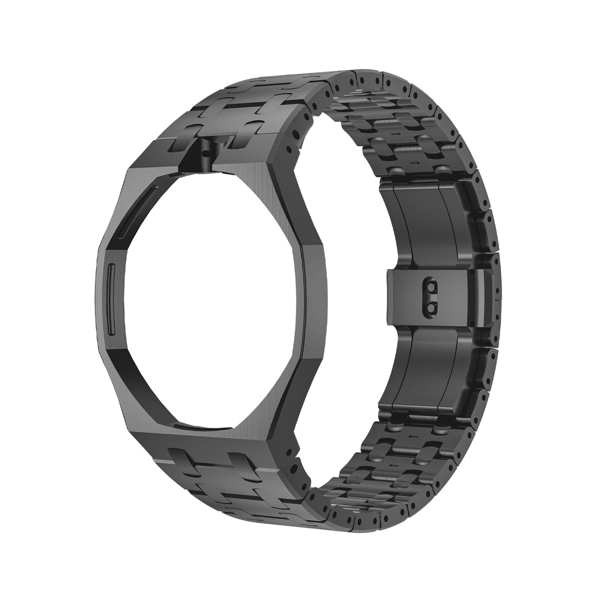 Straps Royal Oak Negro + Logo AP